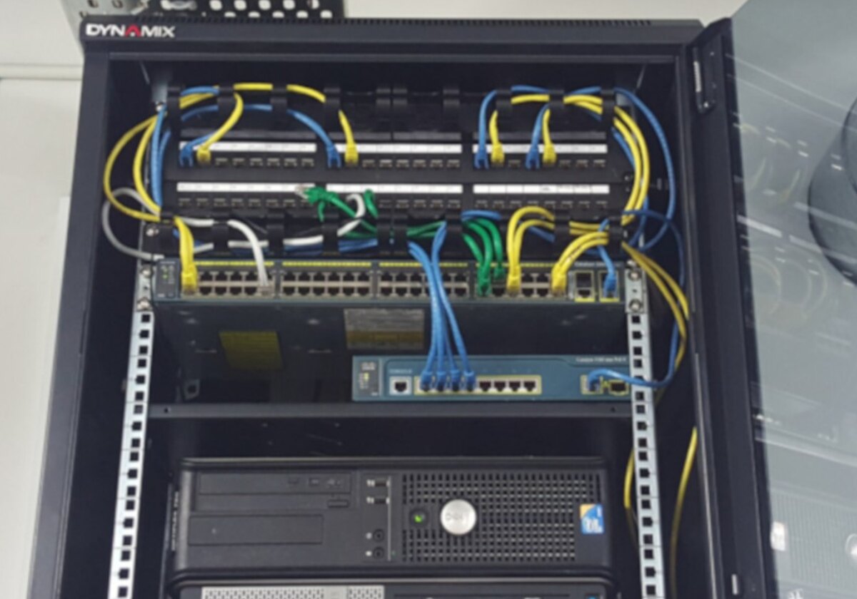 Communications cabinet and data rack